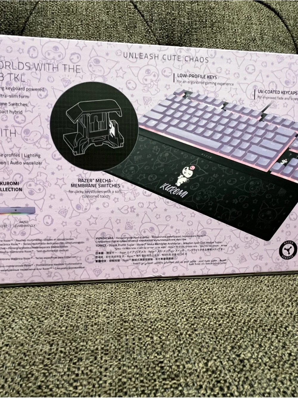 Razer Kuromi Purple and Black Tenkeyless Mechanical Keyboard